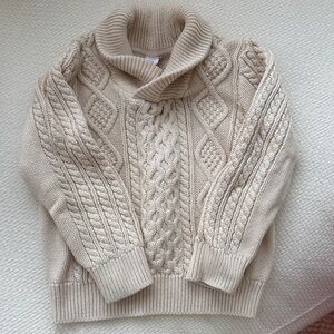 GAP Cream Cable Knit Kids Sweater